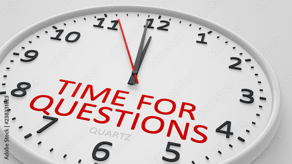 time for questions modern bright clock style time for questions modern bright clock style