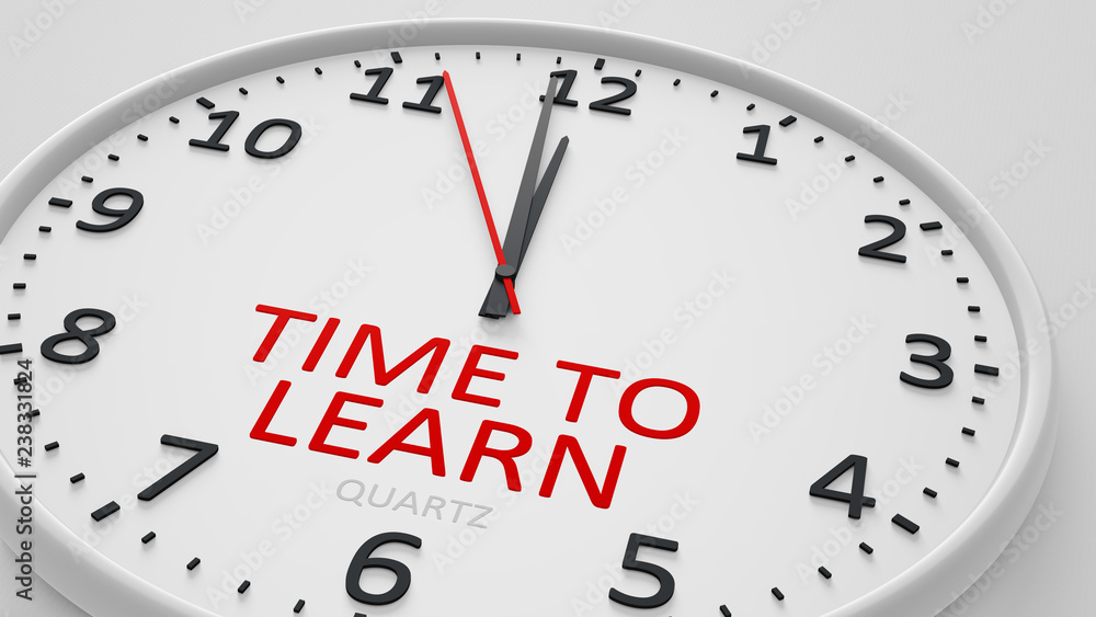 time to learn modern bright clock style time to learn modern bright clock style