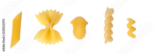 pasta on white background photo