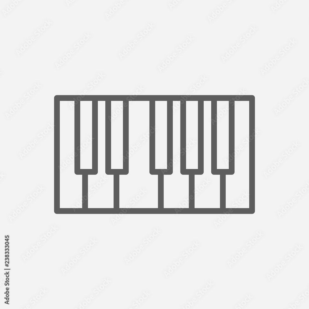 Piano keys icon line symbol. Isolated vector illustration of icon sign  concept for your web site mobile app logo UI design. Stock Vector | Adobe  Stock