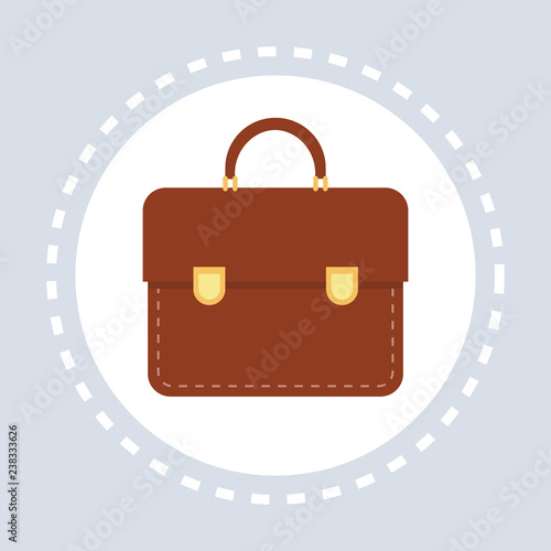 office bag briefcase icon business concept flat