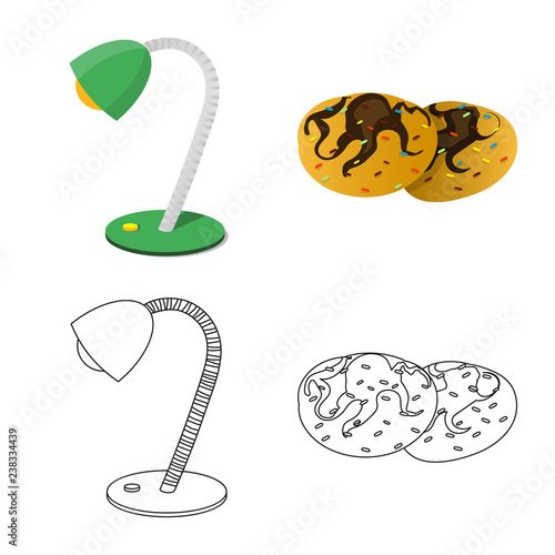 Vector design of dreams and night logo. Collection of dreams and bedroom stock vector illustration.