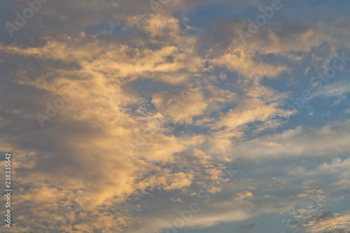 Fototapeta Naklejka Na Ścianę i Meble -  blue sky with clouds background, summer time, beautiful sky