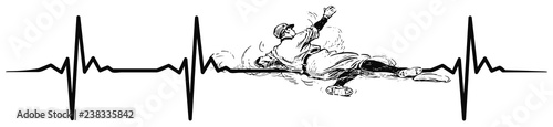 Baseball heartbeat #isoliert #vektor - Herzschlag