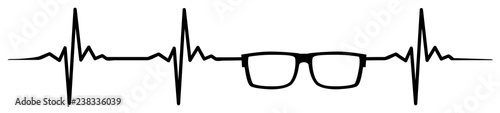 Glasses heartbeat #isoliert #vektor - Brille Herzschlag