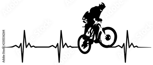 Mountain Bike heartbeat #isoliert #vektor - Mountainbike Herzschlag