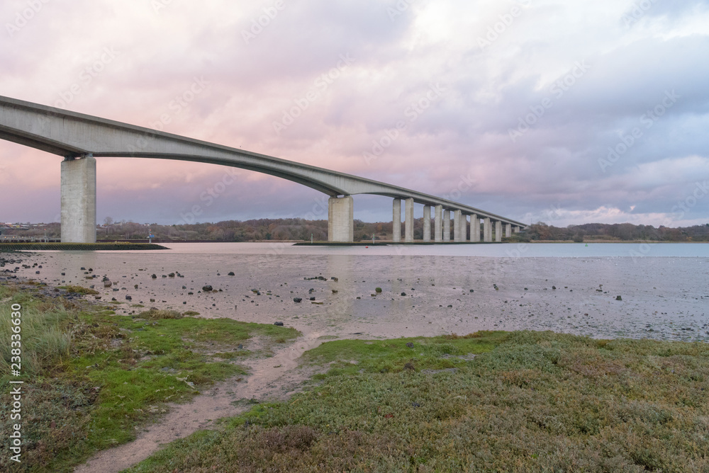 Orwell Bridge near Ipswich with beautiful sky Orwell Bridge near Ipswich with beautiful sky