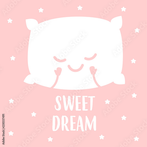 sleeping white pillow