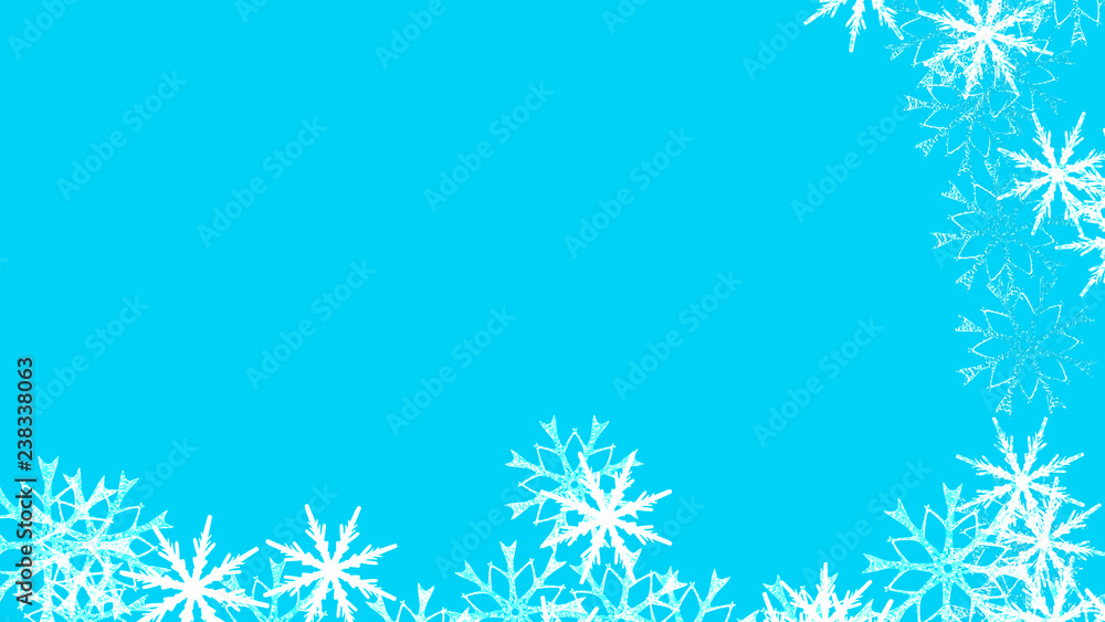 Abstract background with a variety of colorful snowflakes. Big and small. Abstract background with a variety of colorful snowflakes. Big and small.