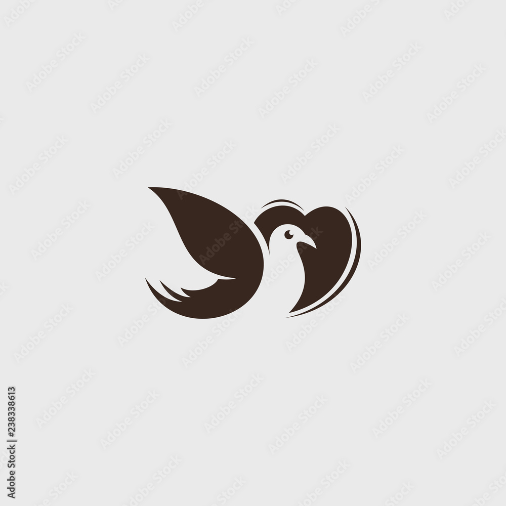 vector logo Love bird icon line art picture vector logo Love bird icon line art picture