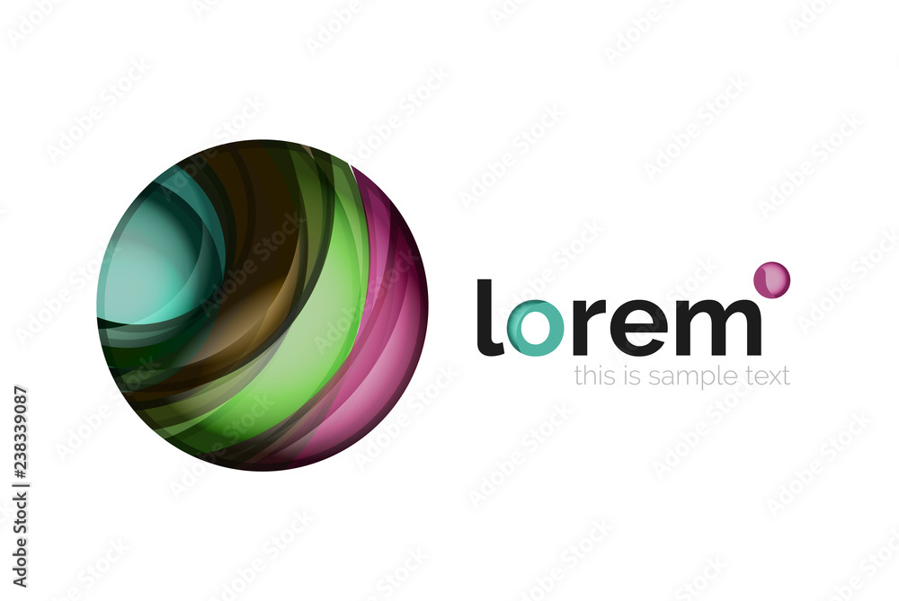 Geometric abstract business icon template, smooth shape Geometric abstract business icon template, smooth shape