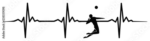 Volleyball heartbeat #isoliert #vektor - Herzschlag
