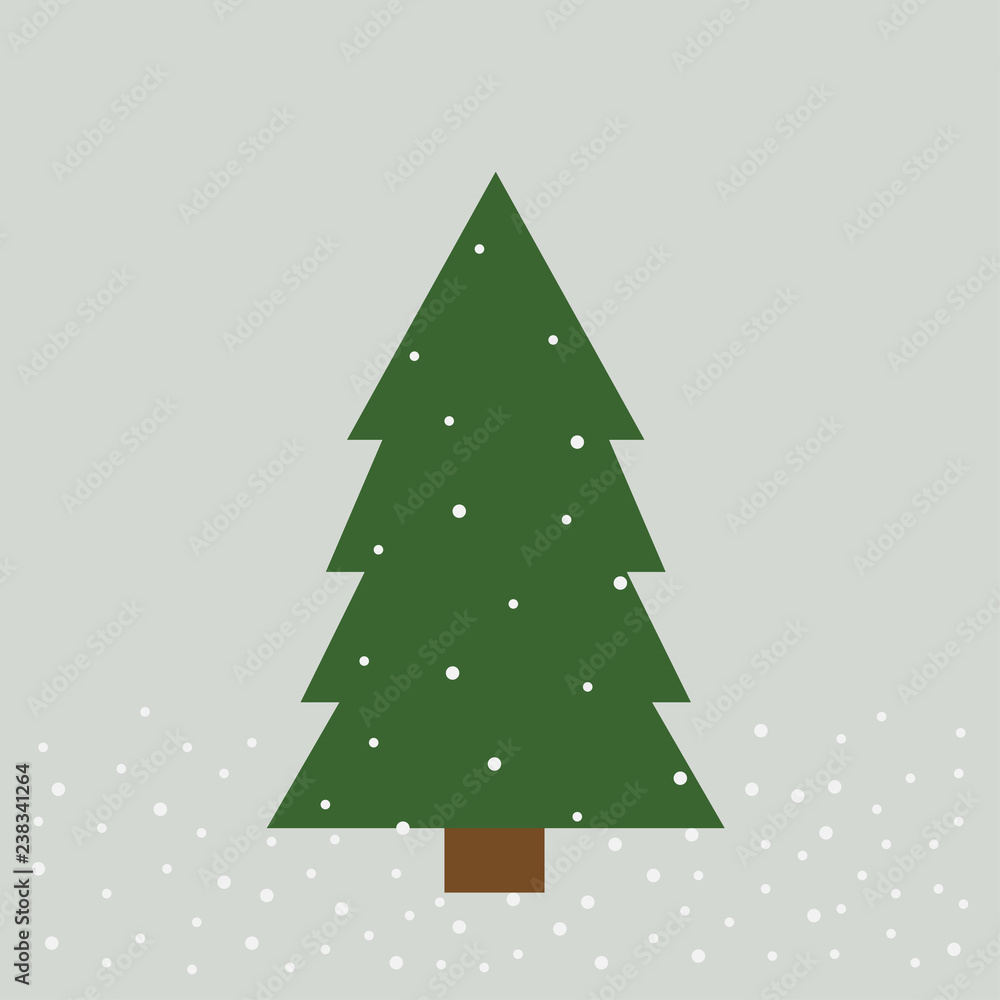 Fototapeta premium Christmas tree icon vector illustration