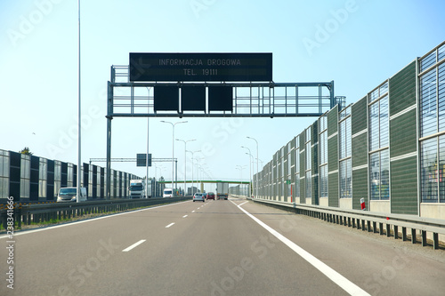 The expressway as a bypass of the city of Lublin in Poland. © fotodrobik