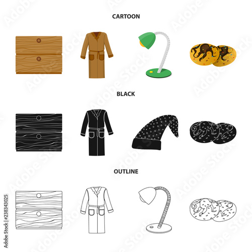 Isolated object of dreams and night logo. Collection of dreams and bedroom vector icon for stock.