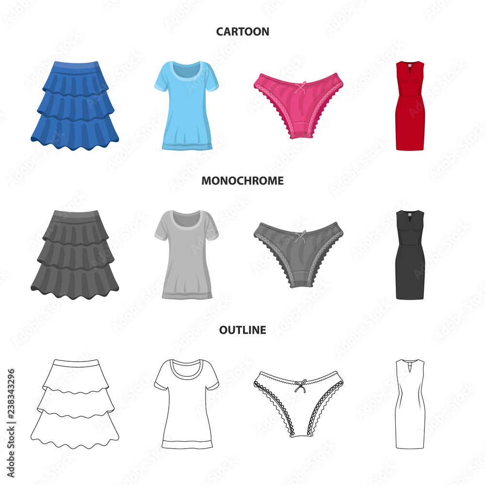 Vector design of woman and clothing symbol. Collection of woman and wear vector icon for stock. Vector design of woman and clothing symbol. Collection of woman and wear vector icon for stock.