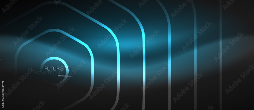 Black and glowing color lines neon design, magin techno template background Black and glowing color lines neon design, magin techno template background