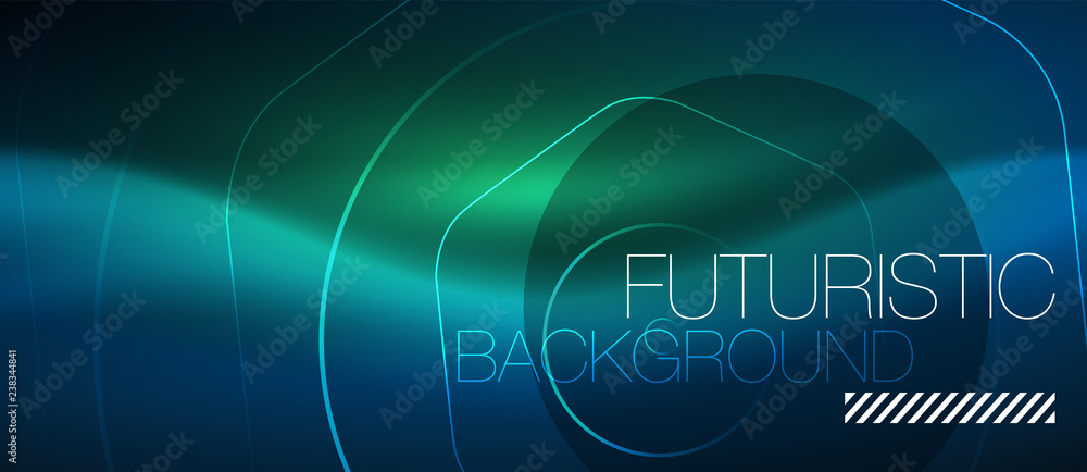 Neon glowing lines, magic energy space blue light concept, abstract background wallpaper design Neon glowing lines, magic energy space blue light concept, abstract background wallpaper design