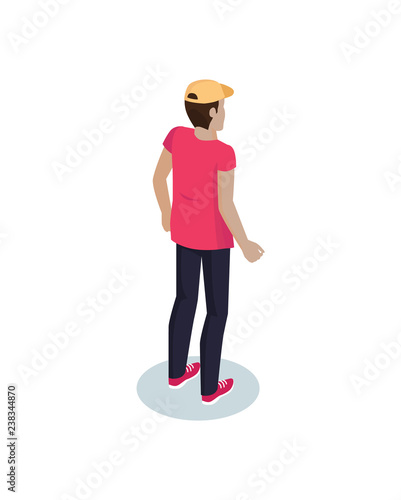 Courier Delivery Man Icon Vector Illustration