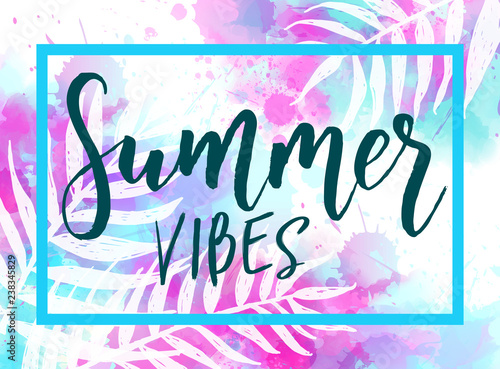 Summer vibes travel background