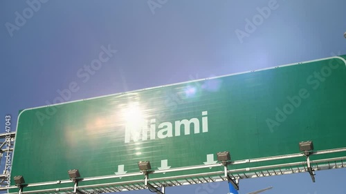 Airplane Landing Miami photo