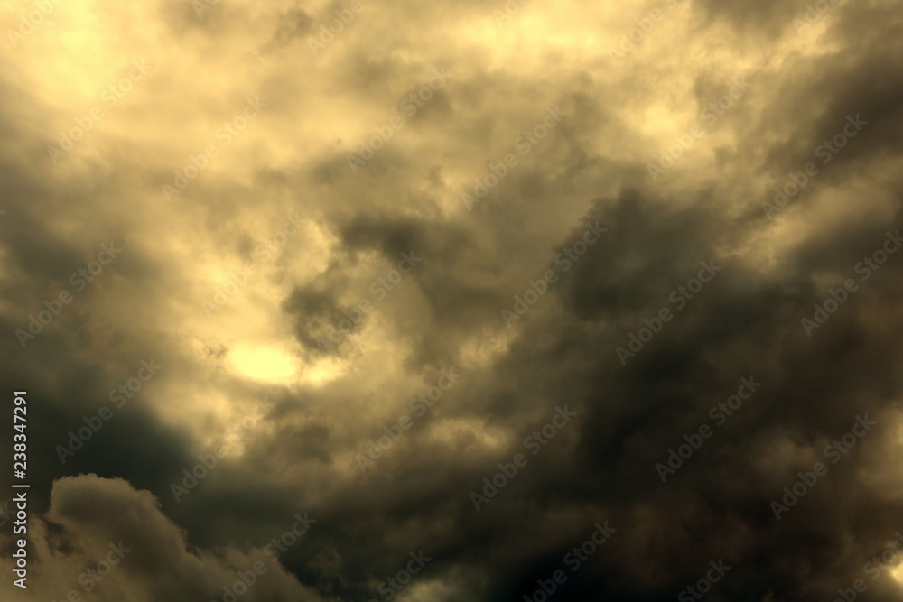 Obraz premium Orange sunset in summer