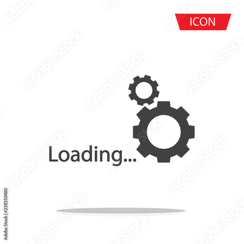 loading icon vector isolated on white background.
