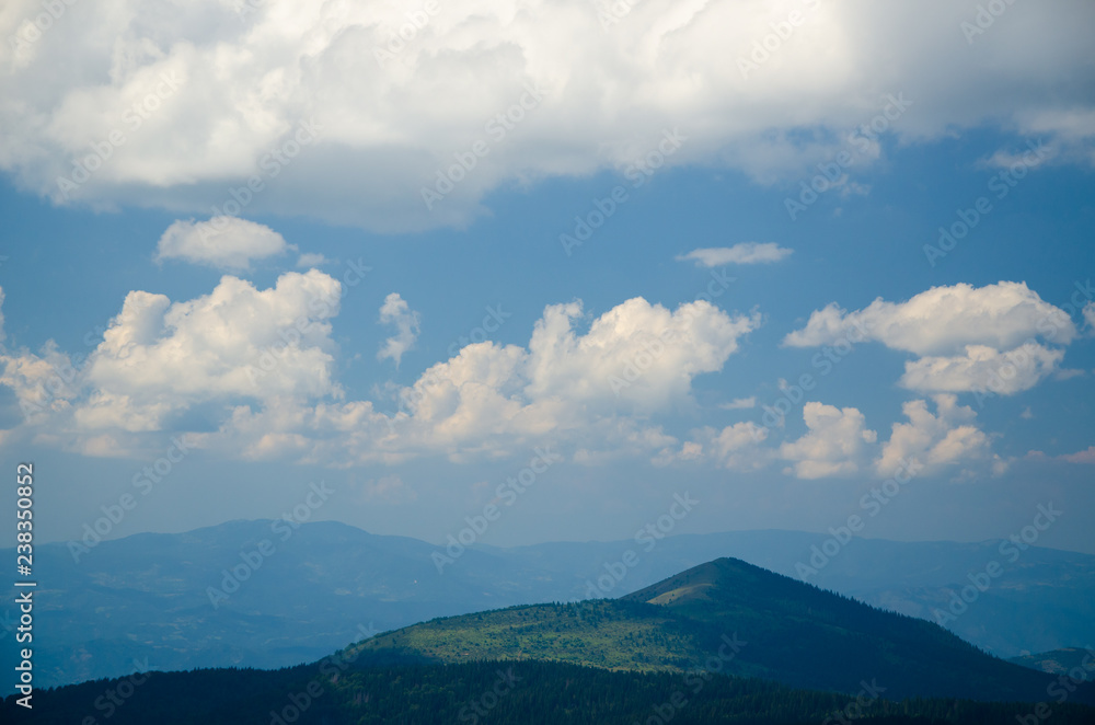 Idyllic landscape of the mountain Kopaonik, in Serbia, is summer