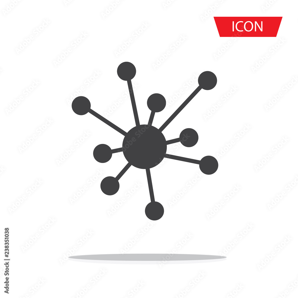 Hub network connection icon vector isolated on white background. Hub network connection icon vector isolated on white background.