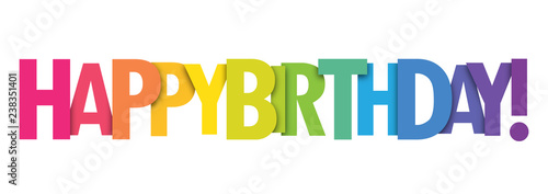 HAPPY BIRTHDAY! colorful typography banner