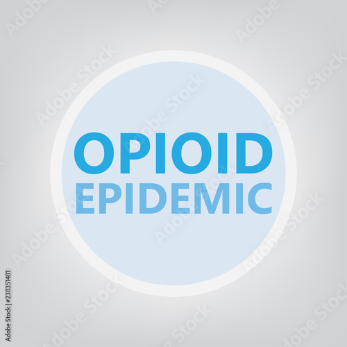 Opioid epidemic concept- vector illustration