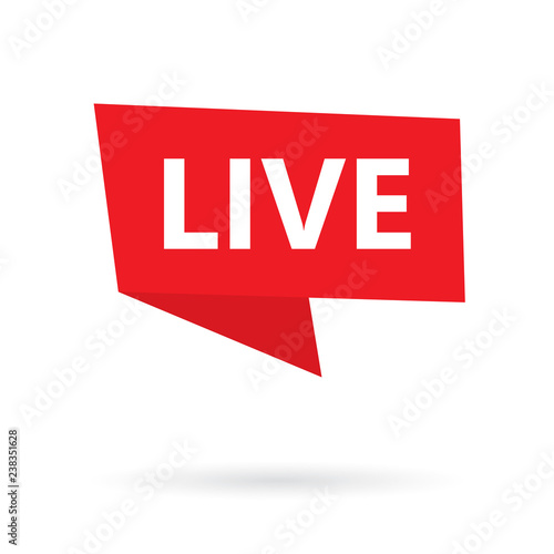 live word on a sticker- vector illustration photo