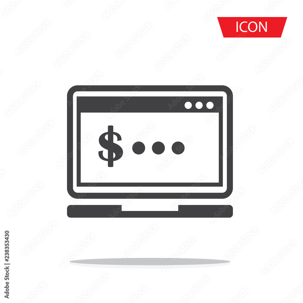 internet banking icon vector isolated on white background. internet banking icon vector isolated on white background.