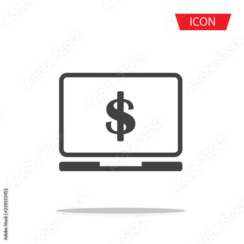 internet banking icon vector isolated on white background.
