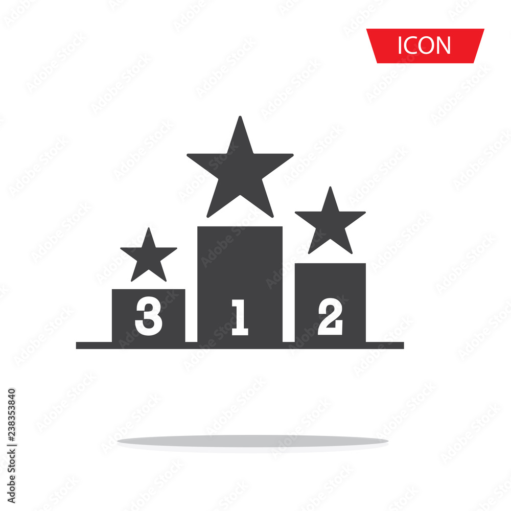 Ranking icon vector isolated on white background. Ranking icon vector isolated on white background.
