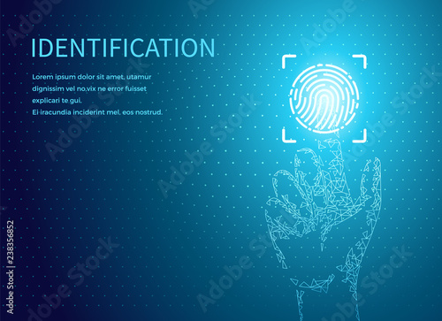 Identification Fingerprints Poster Digital Data