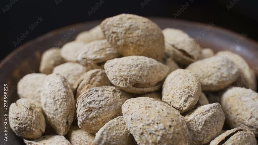 Whole almonds rotating (not loopable) Whole almonds rotating (not loopable)