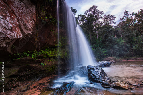 Chattrakan waterfall  Beautiful waterwall in Chattrakan nationalpark  Pitsanulok province  ThaiLand.