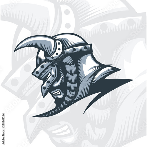 Monochrome Viking Warrior.