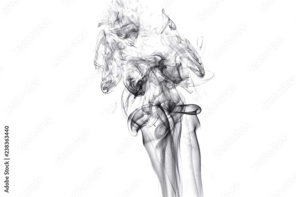 Black smoke on white background Black smoke on white background