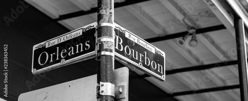 Bourbon Street Sign in New Orleans, LA