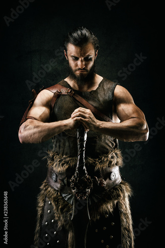 Fotografi Portrait of a barbarian