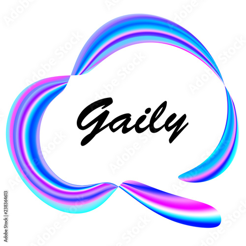 Multicolor rounded gaily frame on a white. Vector shape