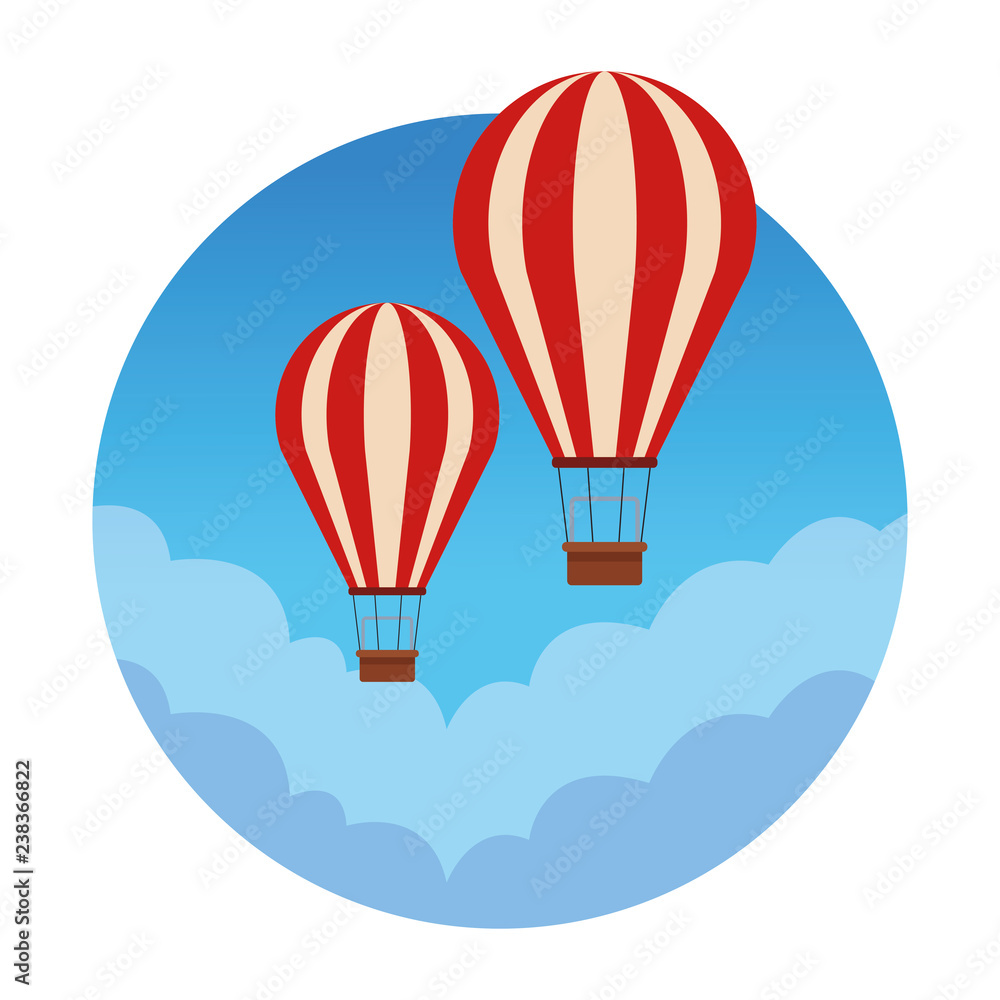 Obraz premium travel hot air balloon