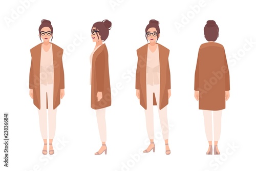 Adorable smiling girl dressed in casual clothes. Funny young woman wearing ca...