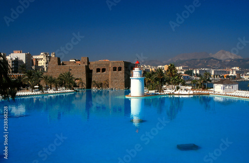 Ceuta (Spain). Saltwater pool inside the Maritime Park of the city of Ceuta