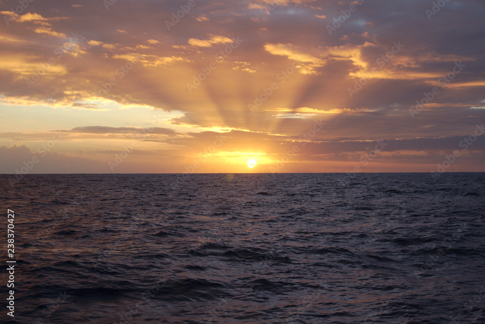 3086 Sunset during Atlantic Ocean crossing