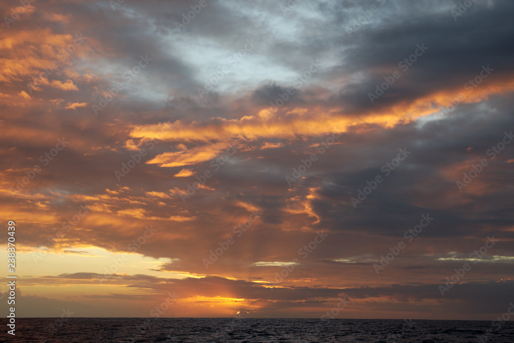 3095 Sunset during Atlantic Ocean crossing