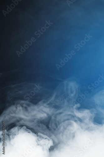 ice fog on blue background