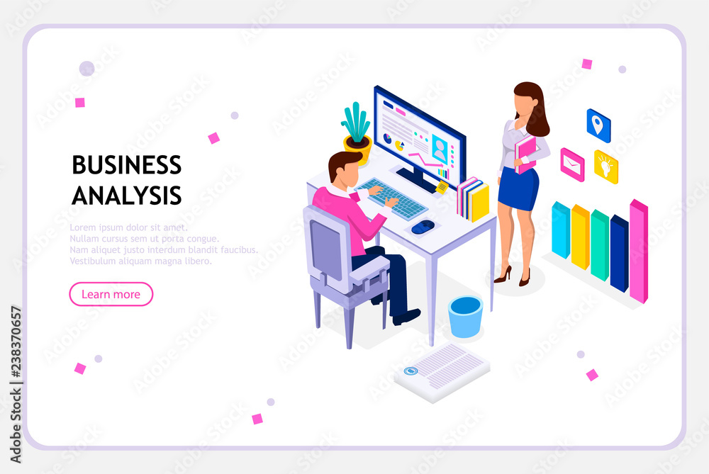 Business situations. Concept of working in office Business situations. Concept of working in office